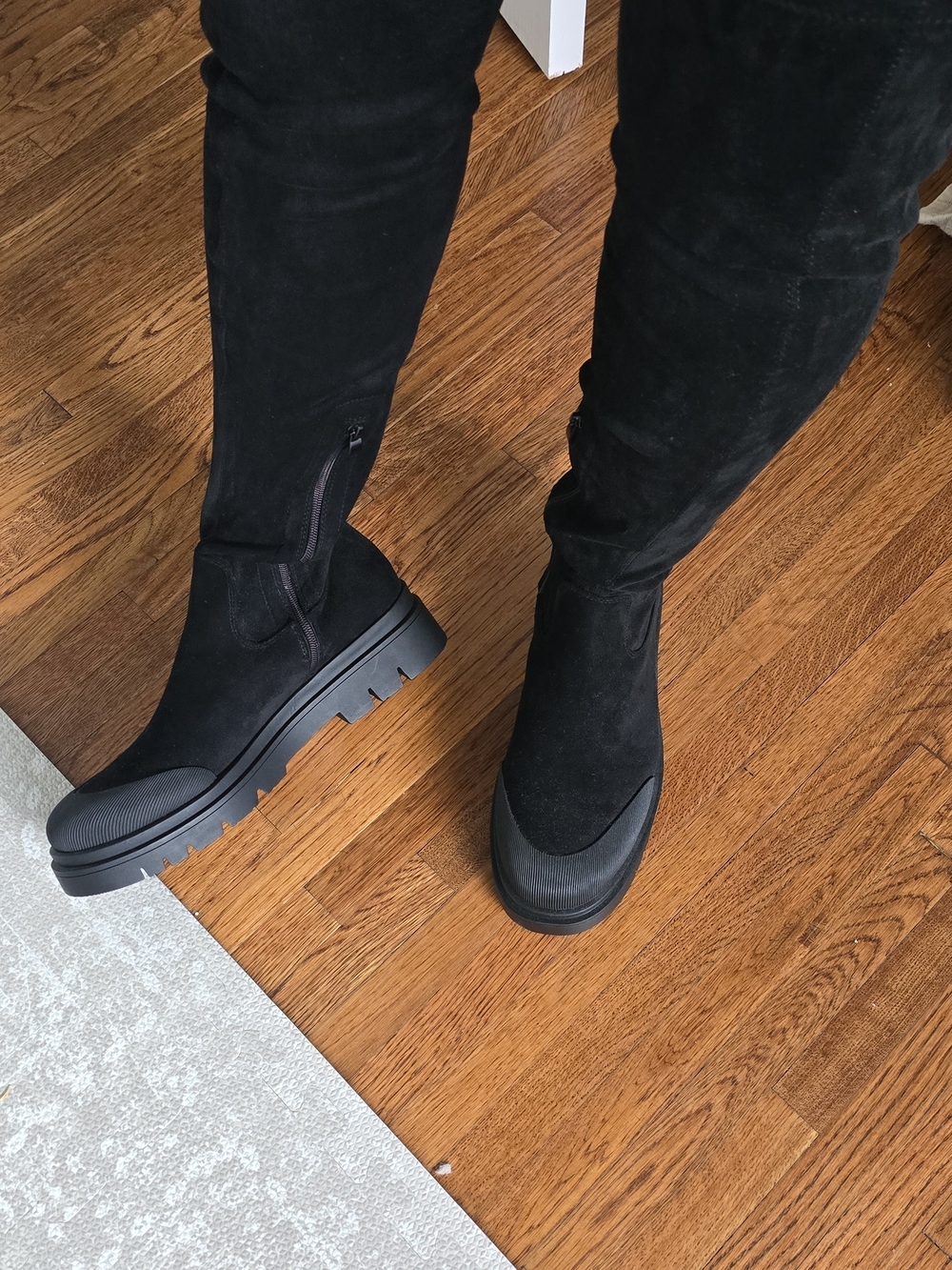 Black Over-the-Knee Boots - Classic Women's Tall Boot - Picture 3 of 5